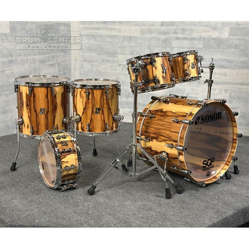 Sonor SQ2 Beech 6pc Drum Set African Marble Semi Gloss image 1