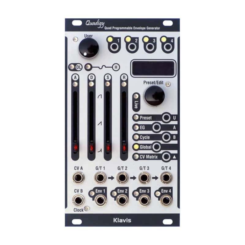 Klavis Quadigy Eurorack Quad Envelope Generator Module (Silver) image 1