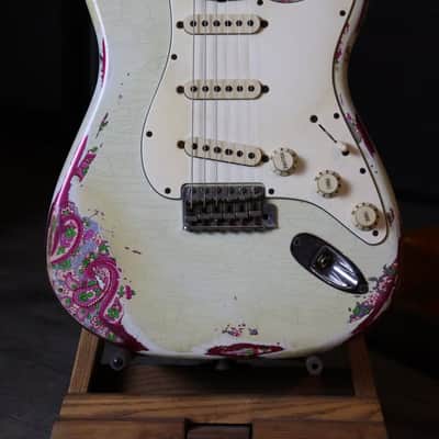 Fender Custom shop‘60 Stratocaster Heavy Relic Olympic White over Paisley 2016 image 1