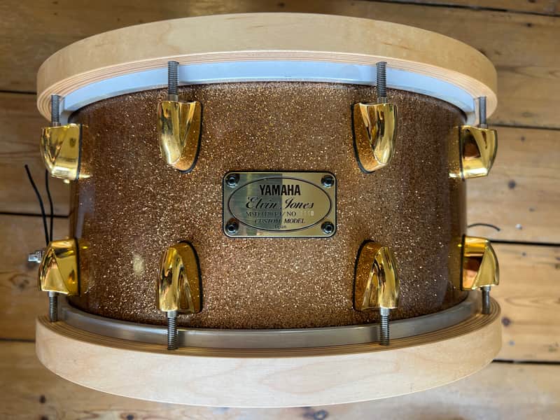 Yamaha Elvin Jones Signature snaredrum 2010s - Gold sparkle, gold lugs. image 1