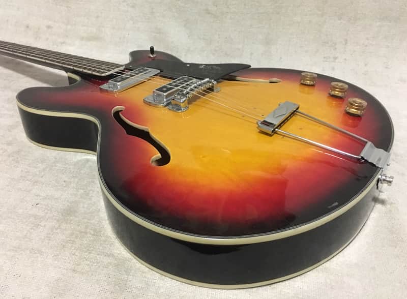 Teisco EP-11T Hollowbody Electric Guitar 1960's Sunburst Made | Reverb