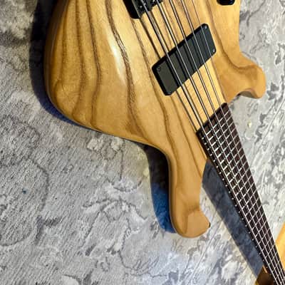Phantom Mephisto 5 String active left handed lh Bass Open Swampash Ebony birdseye maple headstock lefty - Nature image 12