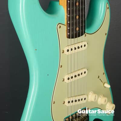 Fender Custom Shop 59 Stratocaster Rosewood Journeyman Super Faded Aged 2025 - Sea Foam Green (Cod.1926NG) image 6