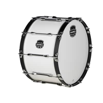 Mapex Qualifier 22 In. x14 In. Marching Bass Drum Gloss White (QLB2214CCSW) image 2