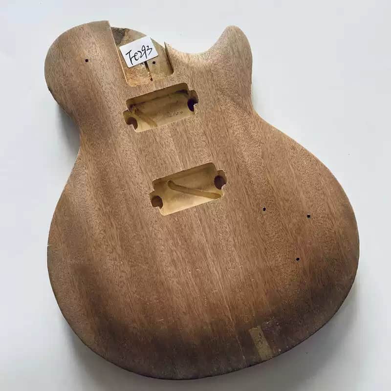 French LAG LP Electric Guitar Body with Mahogany Front and Back Veneers - Dual Pickups image 1