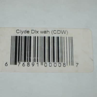 kind of lightly handled genuine Fulltone EMPTY BOX & printout copy of paperwork ONLY for Clyde Deluxe pedal (NO pedal) 2010s (specifically 2019) white box with black & white labels image 13