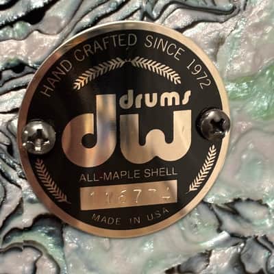 DW Collector's Series Drum Set - 10/12/15/22/14 Blue Abalone Finishply 1999 image 6