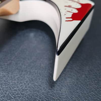 B.C. Rich Joey Jordison Signature Warlock Murderdolls - White Blood Splatter image 15