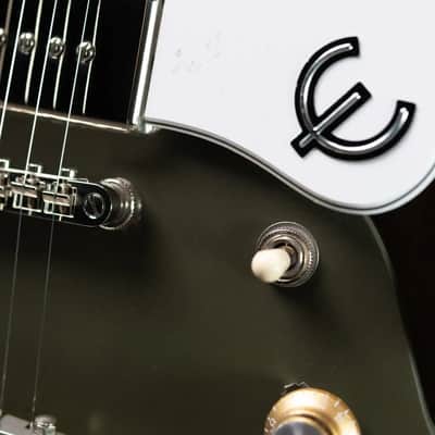 Epiphone Casino Worn Electric Guitar - Olive Drab with Gig Bag - Used image 15