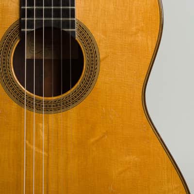 Manuel Velazquez  Classical Guitar (1955), ser. #153, period black hard shell case. image 16