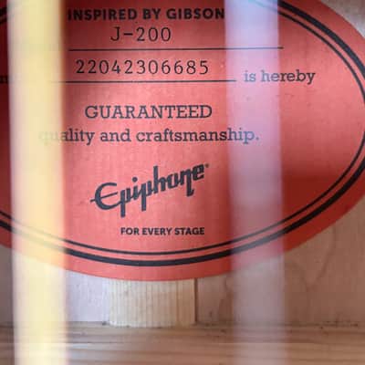 Epiphone J-200 - Antique Natural - 2022 image 5