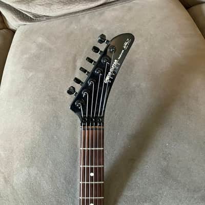 Greco Guitar Device with Kahler MTX-85 Explorer 1985 - Black image 4