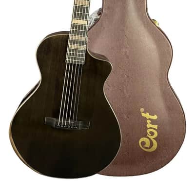 Cort MODERNBLACK Modern Concert Body Venetian Cutaway Solid European Sitka Spruce Top Walnut Reinforced Mahogany Neck 6-String Acoustic-Electric Guitar w/Hard Case image 10