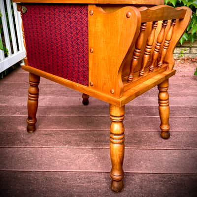 Rotary Connection Solid Maple 2 6x9 guitar 2 speaker cabinet/side table/music sheet holder on legs! 2 vintage 6x9 speakers. Open or closed back optional. 16 ohms. Vintage colonial style. Switchcraft jack. 2026 - Maple Wood image 20