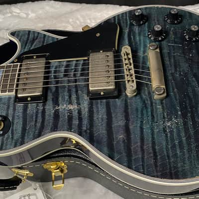 NEW! Gibson Custom Les Paul Custom AAAA Figured Monster Maple Top - Nordic Blue, Heavy Aging - 8.5lbs - G067685 image 10