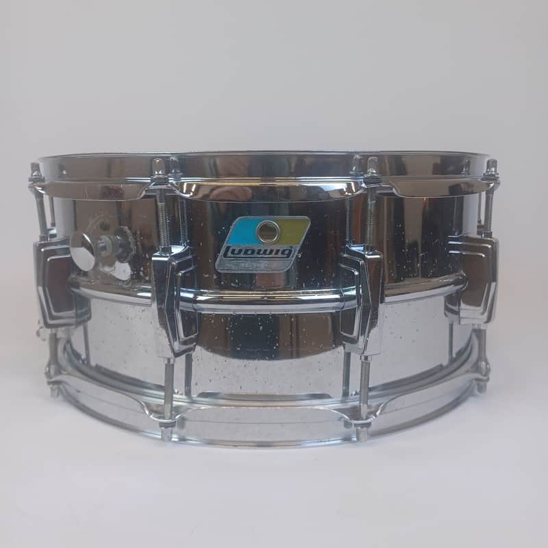 Ludwig 402 Supraphonic 6.5x14" #3004064 Snare Drum Blue/Olive Badge Vintage 1983 image 1
