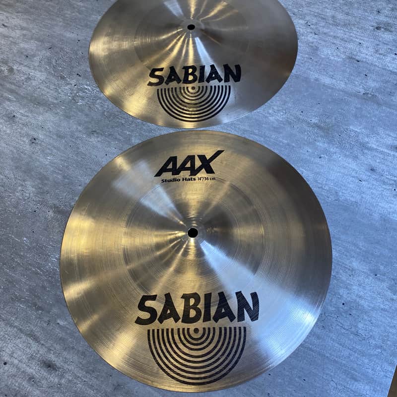 Sabian 14" AAX Studio Hi-Hat Cymbals (Pair) 2002 - 2018 - Natural image 1