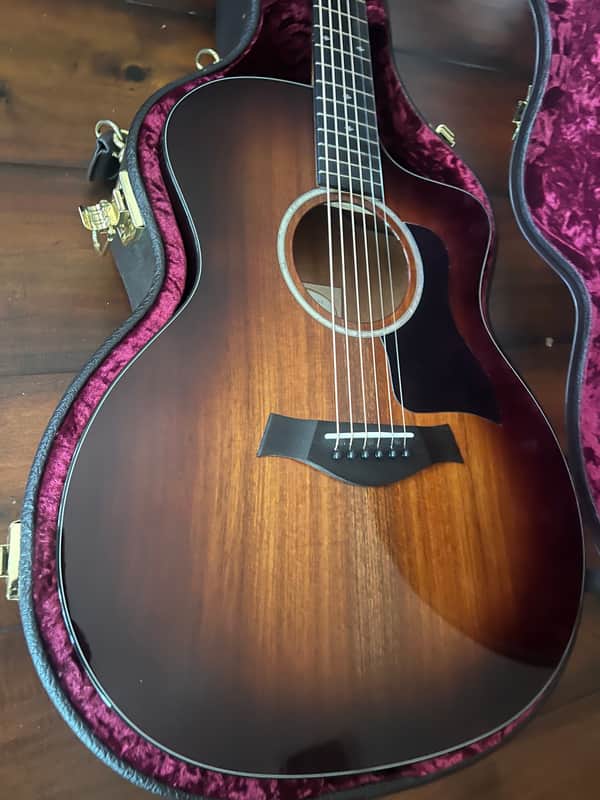 Taylor 224ce-K DLX Koa Grand Auditorium with ES2 Electronics, Cutaway 2017 - 2018 - Shaded Edgeburst image 1