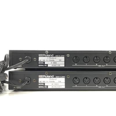 Roland A-880  8-In/8-Out MIDI Patcher / Mixer lot of 2 TGHM image 6