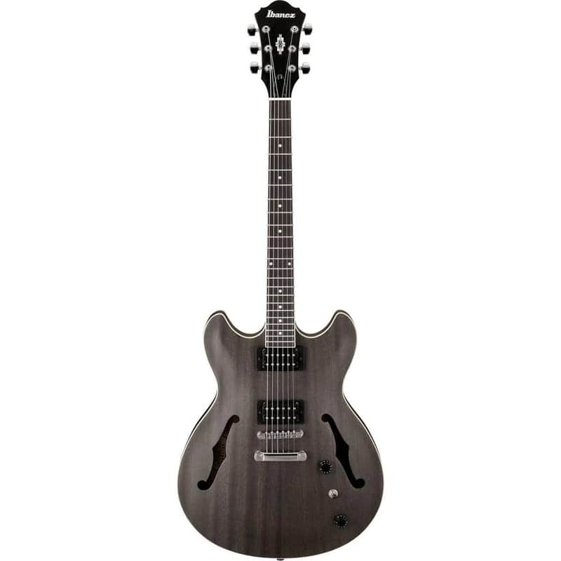 Ibanez Artcore AS53-TKF 6-String Semi-Hollow Body Electric Guitar with Walnut Fretboard, Right-Handed, Transparent Black Flat image 1