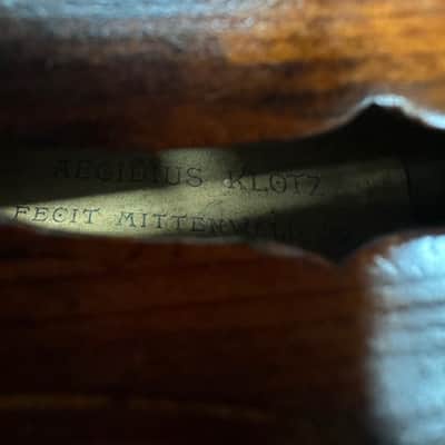 Used Ägidius Sebastian Klotz Fecit Mittenwald Vintage 4/4 full size Violin w/ hard case w/ Pickup image 13