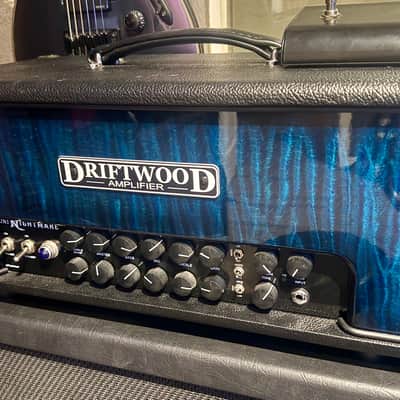 Driftwood Mini Nightmare - Blue Flamed Maple Faceplate image 1