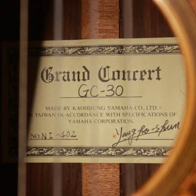 Yamaha GC-30 Grand Concert Classical Acoustic 1989 image 7