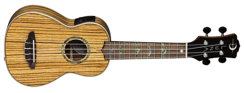 Luna High Tide Zebrawood Acoustic/Electric Soprano Ukulele w/ Gigbag image 1