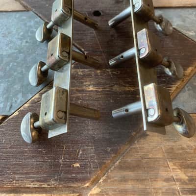 Real Life Relics Kluson Aged Nickel 3+3 On A Plate Lap Steel Tuning Machines KDLS-3-N image 1