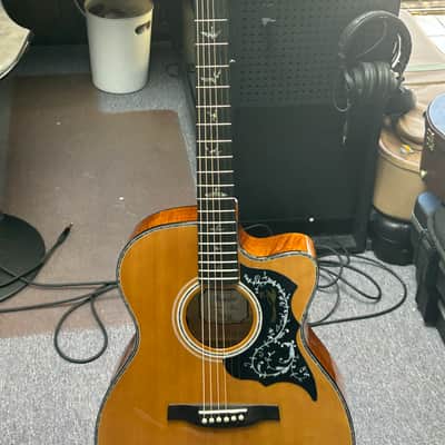 PRS SE A50E Angelus with Fishman GT1 Pickup 2018 - 2021 - Natural with Fire Red Burst Back image 1