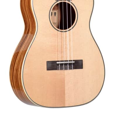 Teton TB160ZWG Baritone Ukulele, soild spruce top, zebra wood back & sides image 1