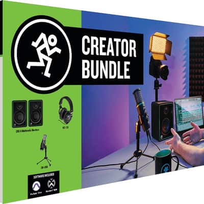 Mackie Creator Bundle with CR3-X 3-inch Creative Reference Multimedia Monitors, EM-USB Condenser Microphone, MC-100 Professional Headphones and Accessories | Includes Software image 2