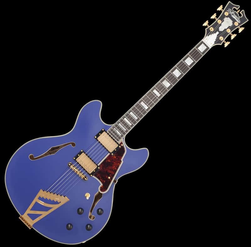 D'Angelico Deluxe DC Semi-Hollow Double Cutaway with Stairstep Tailpiece image 1