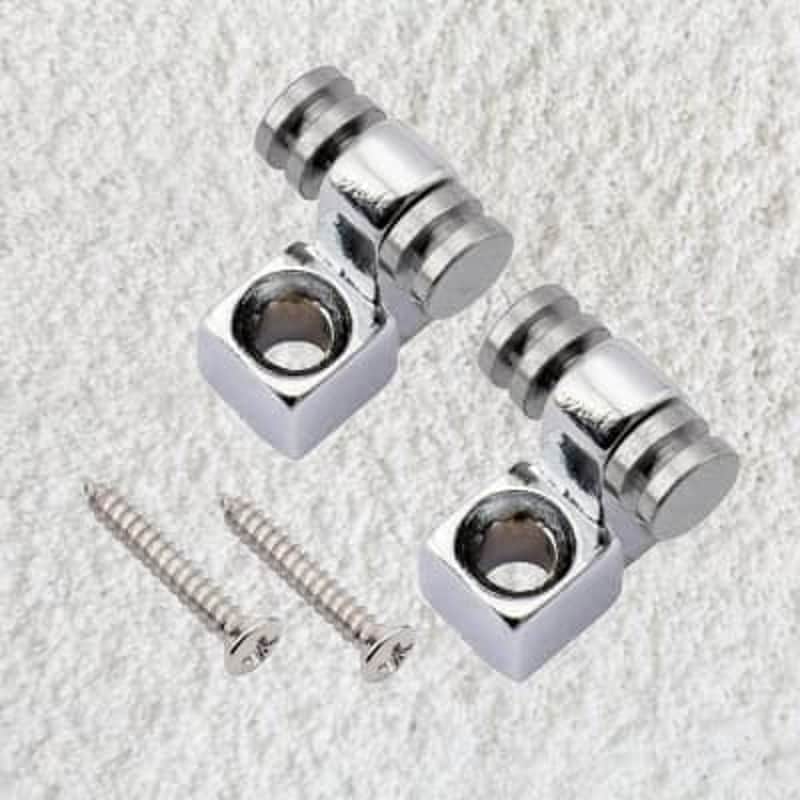 Pro Steel Guitar Roller String Guides Roller String Trees Retainer For Strat Stratocaster Tele Telecaster Electric Guitar Replacement, Chrome (Set Of 2) image 1