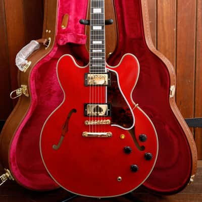 Epiphone Inspired by Gibson Custom 1959 ES-335 Cherry Red Electric Guitar & Hardcase image 2