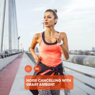 JBL Reflect Mini NC TWS - Small waterproof sports in-ear headphones with Bluetooth, with charging case, in black image 6