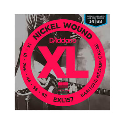 EXL157 Nickel Wound Baritone Medium 14-68 D'Addario image 1
