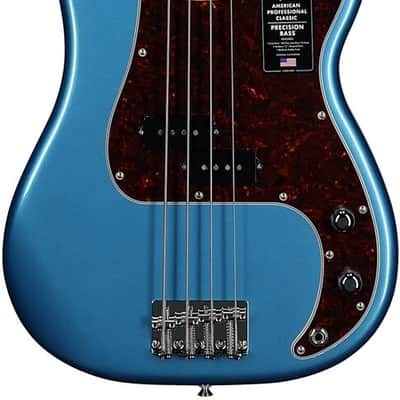 Fender American Professional Classic Precision Electric Bass. Maple Fingerboard, Faded Lake Placid Blue image 1