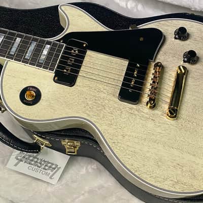 NEW ! Gibson Custom Shop Historic '54 Les Paul Custom Reissue Dealer Select - P-90's Staple Pick-Up - TV White - VOS - Authorized Dealer - 9.3 lbs - G07164 image 7