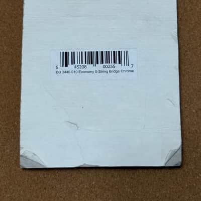 Allparts Economy 5-String Bass Bridge – Chrome (BB 3440-010) – NOS image 2