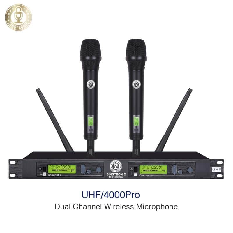 Singtronic UHF-4000Pro-Black Professional Digital Dual PLL Wireless Microphone System - Thumbnail 5