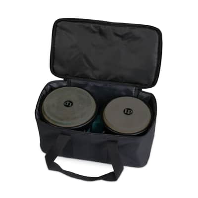 Latin Percussion 6 1/4-Inch and 7 1/4-Inch Bongos with Carrying Bag and Tuning Wrench (Slate Grey) image 7