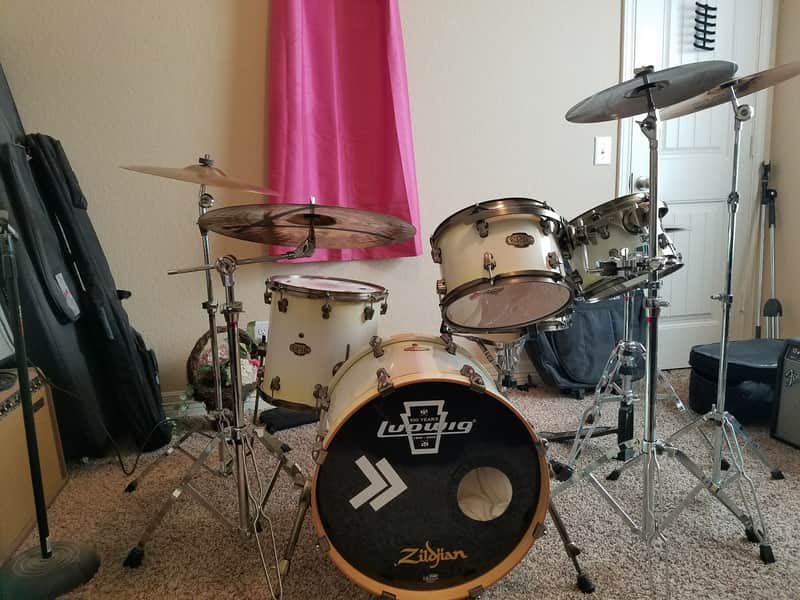 Ludwig Epic Series 100th Anniversary  2009 Attic White image 1