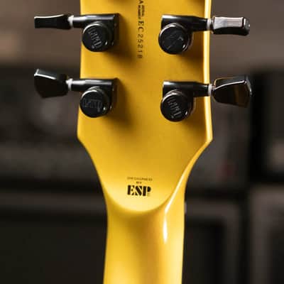 ESP LTD EC-2025 50th Anniversary Electric Guitar - Metallic Gold with Hardshell Case - Demo image 7
