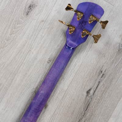 Spector USA NS-2 Bass, Quilt Maple over Reclaimed Redwood, Ultra Violet image 9