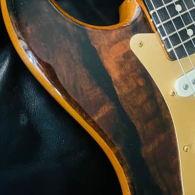 Mint Fender Custom Shop Artisan Pale Moon Ebony Strat Roasted AAA Birdseye Neck Ebony Board image 5