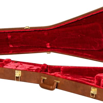 Gibson Flying V Electric Guitar Hardshell Case, Original Brown image 4