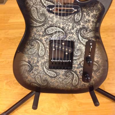 Partscaster Telecaster Black/Grey Paisley image 4