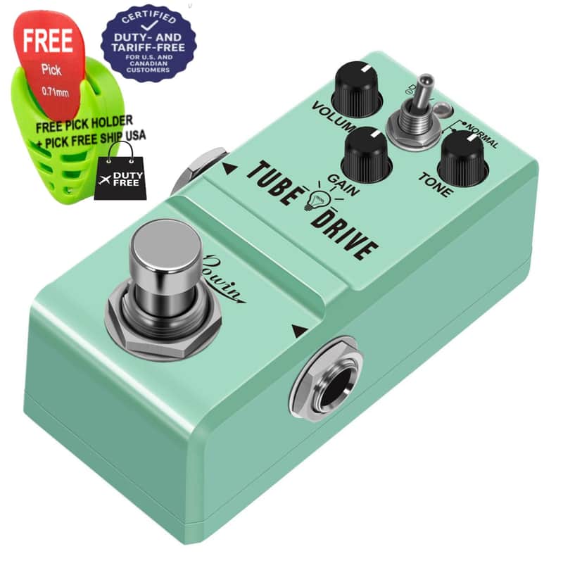 Rowin Tube Drive Overdrive Nano Pedal True Bypass, FREE PICKS + HOLDER+ FREE SHIP USA image 1