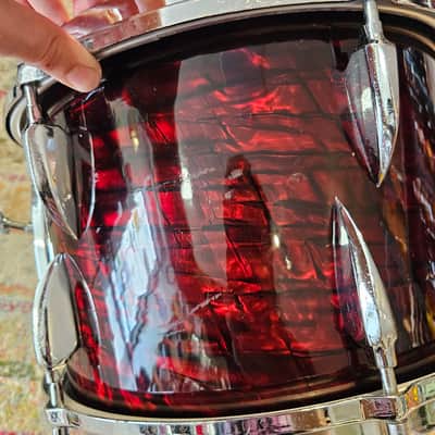 Sonor Teardrop 20-16-13-12" Drum Kit in Ruby Pearl 6-ply Beech image 19